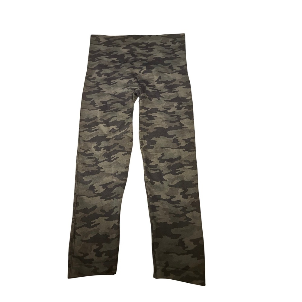 Spanx Look at Me Now Seamless Camo Leggings Green Camouflage High‎ Waisted XL